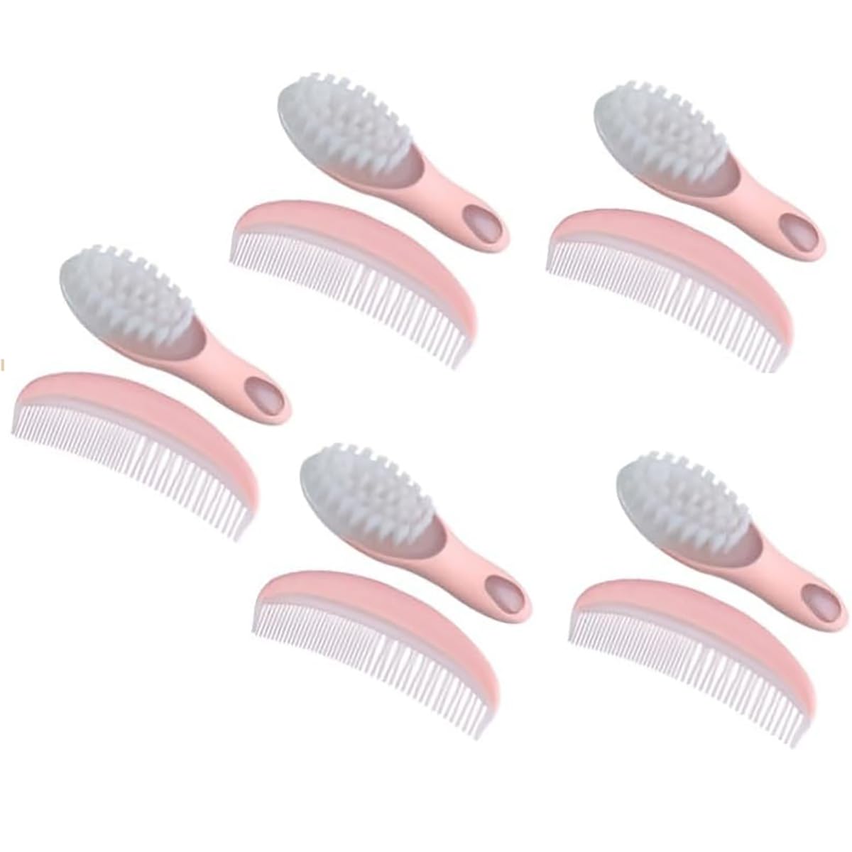 Five-Piece Baby Hair Brush and Comb Set