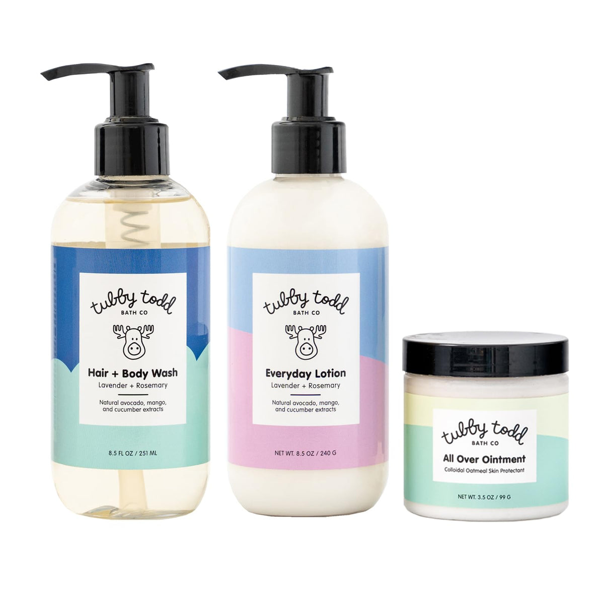 Tubby Todd 3-Step Baby Bath and Skincare Set