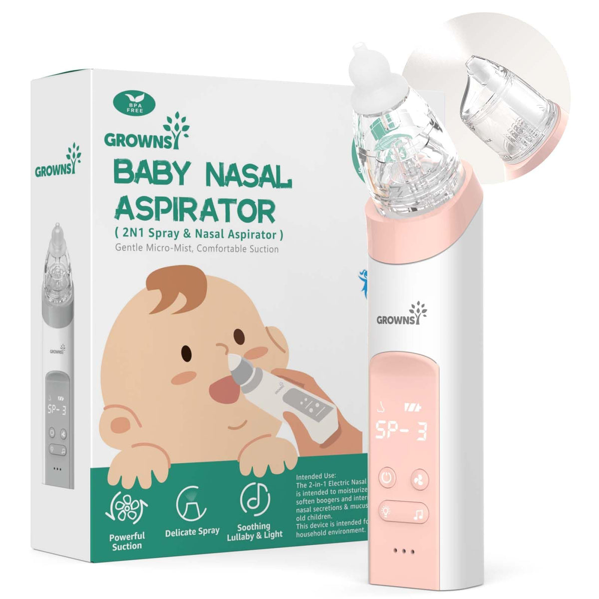 Grownsy Baby Nose Sucker
