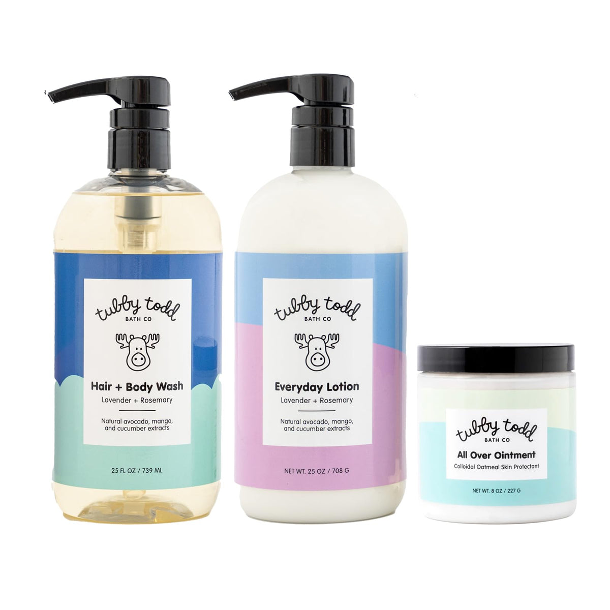 Tubby Todd 3-Step Baby Bath and Skincare Set