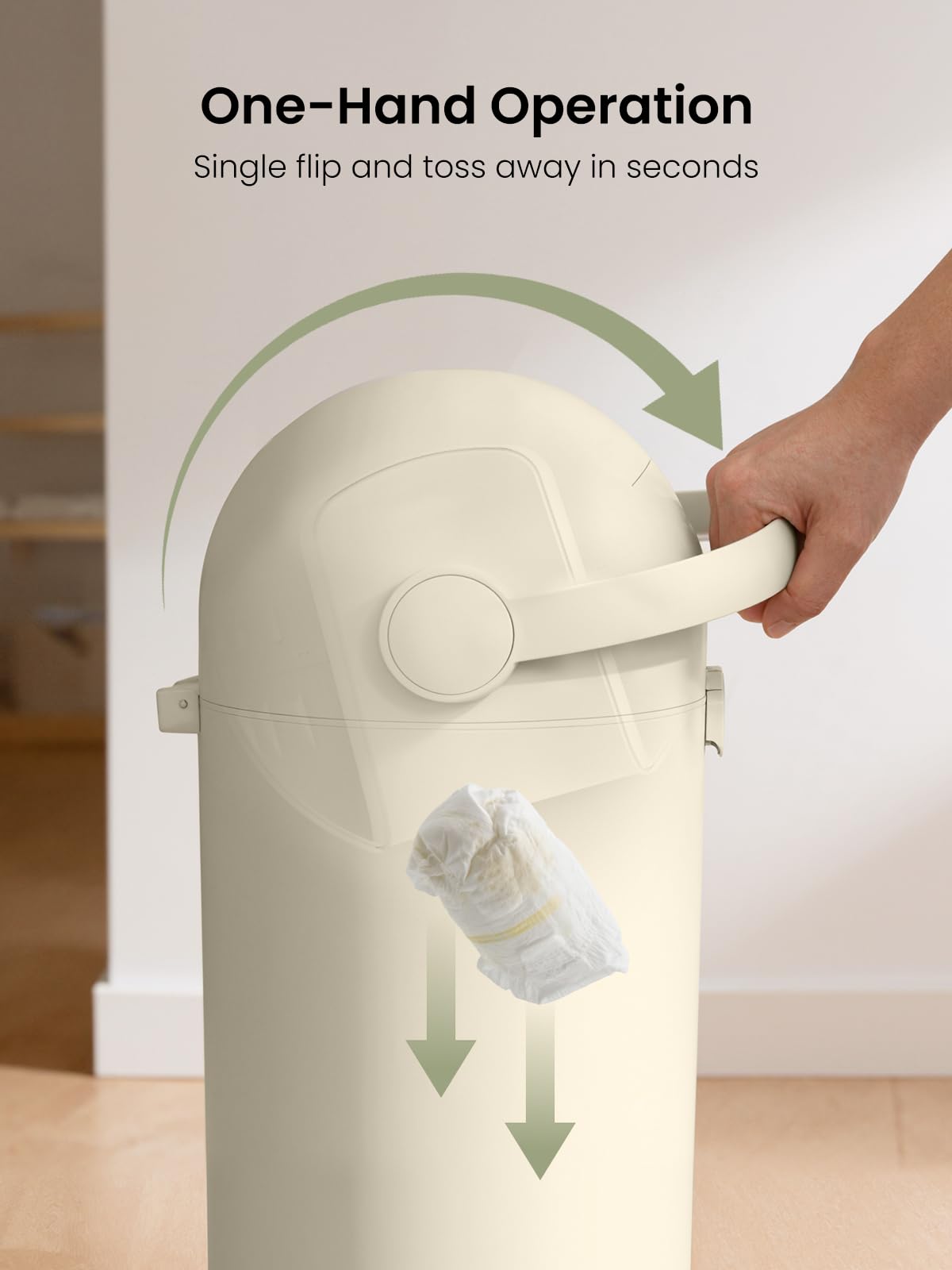 Grownsy Roll-Top Baby Diaper Pail