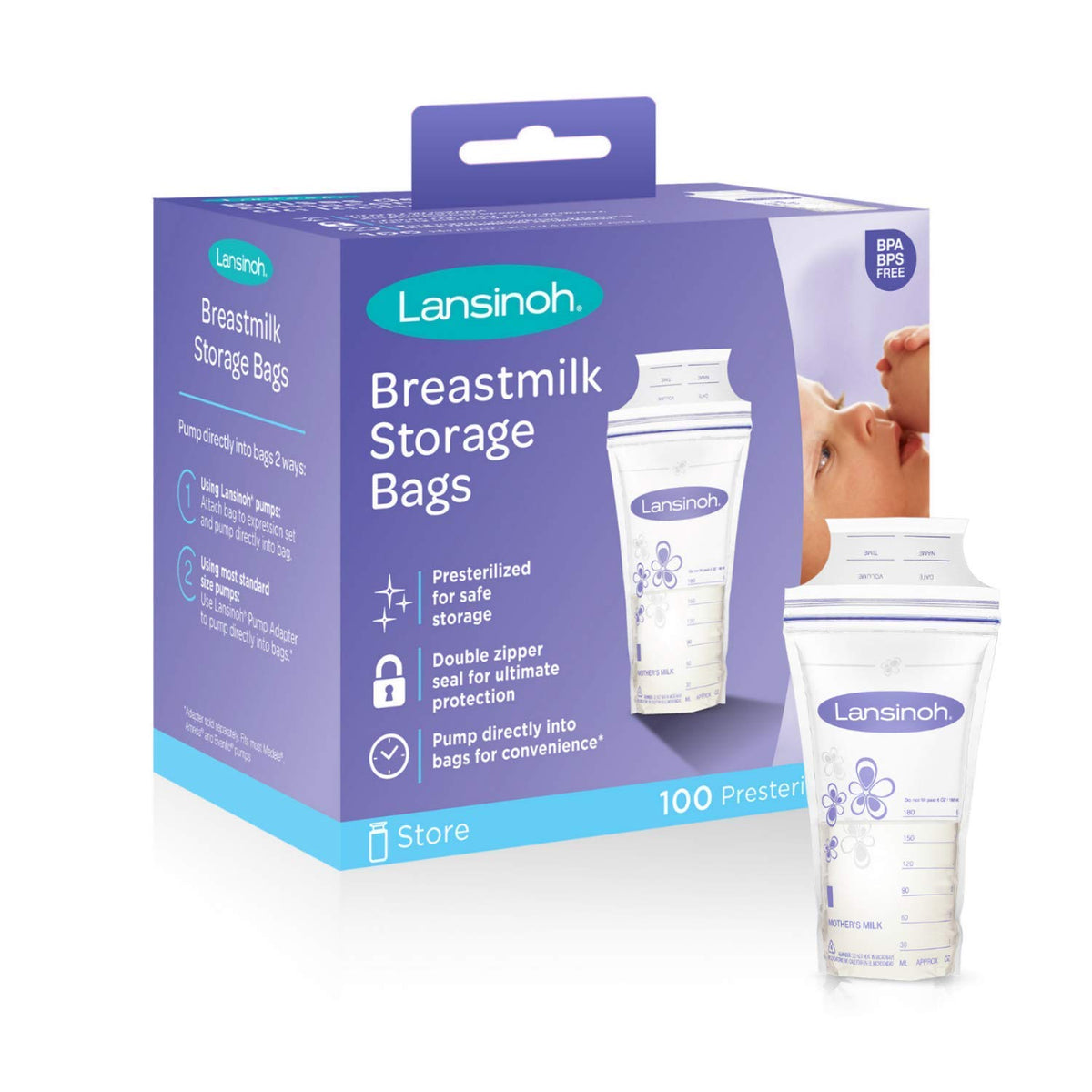 Lansinoh Breast Milk Storage Bags, 400 Count