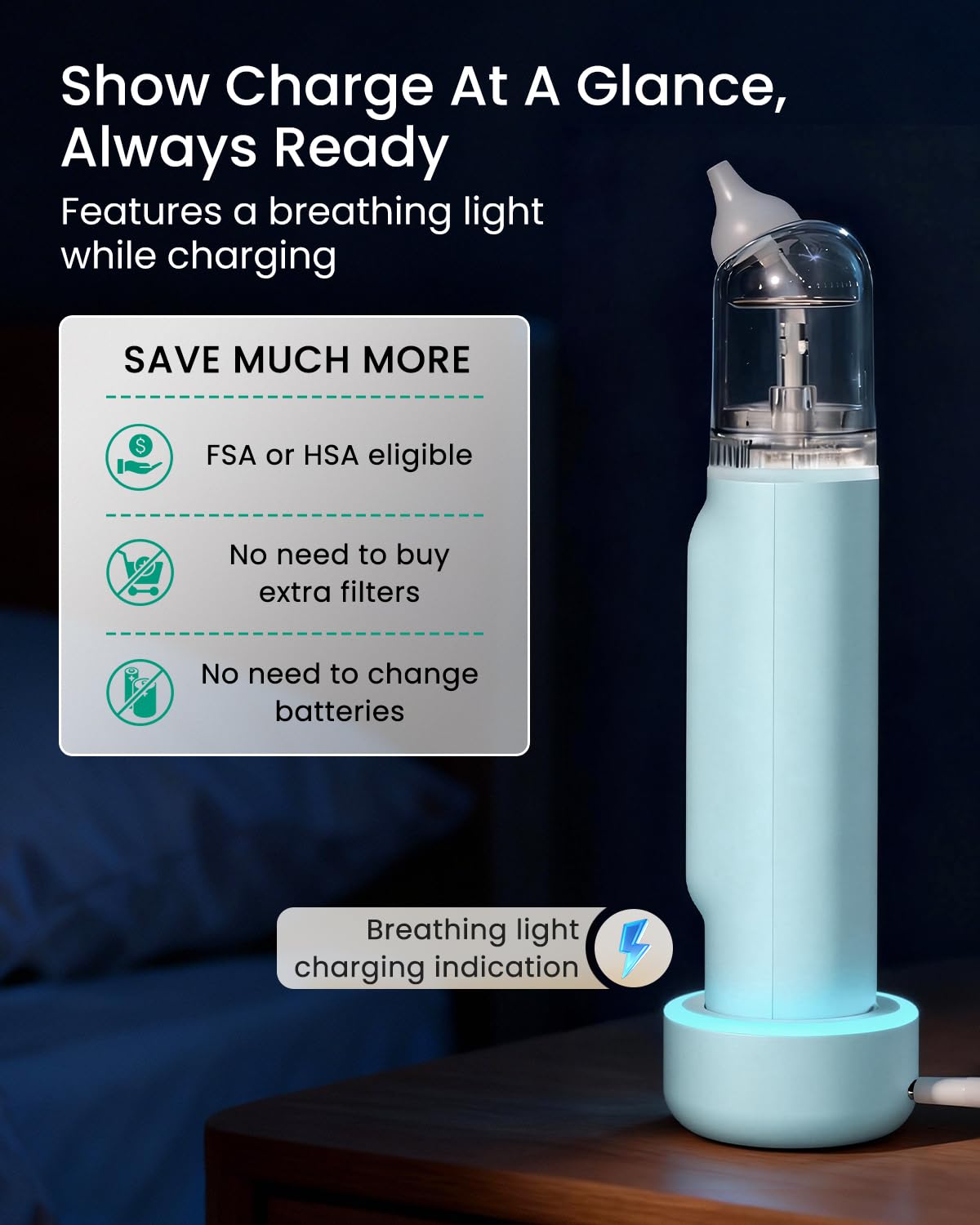 Grownsy Waterproof Electric Nasal Aspirator