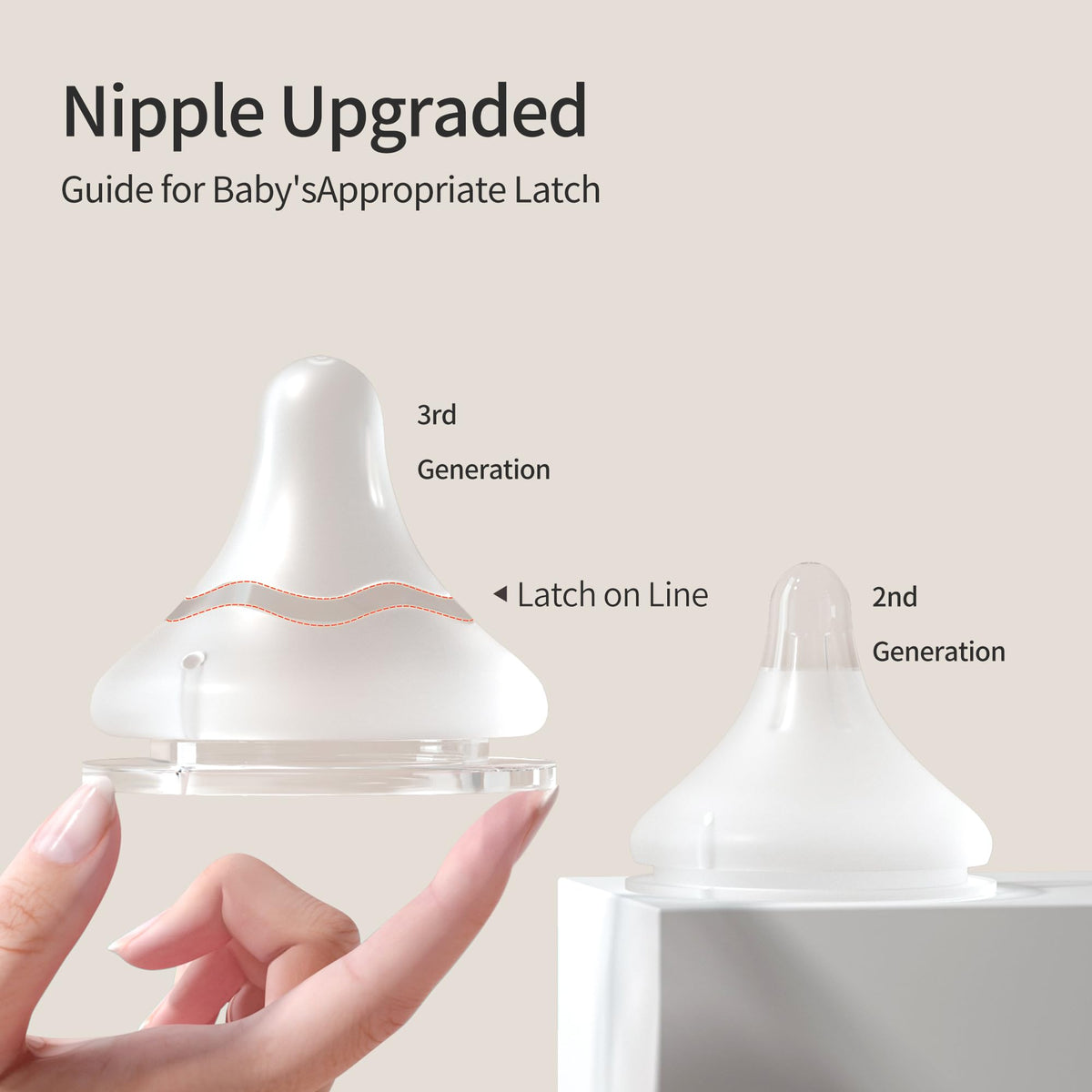Pigeon Silicone Bottle Nipples with Latch Line
