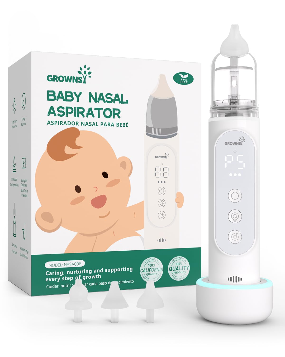 Grownsy Waterproof Electric Nasal Aspirator