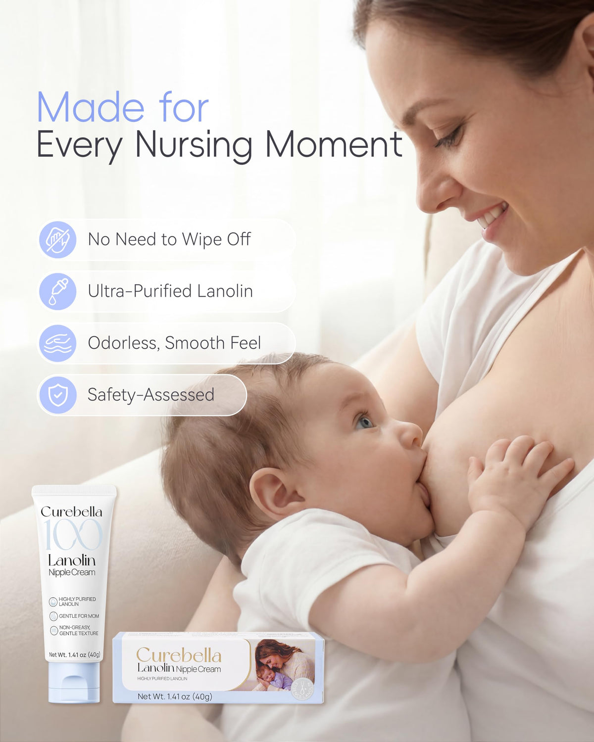 Curebella Ultra-Purified Lanolin Nipple Cream