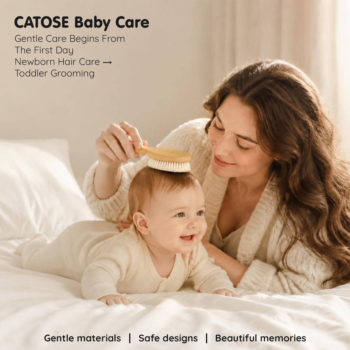 CATOSE 4-Piece Baby Brush and Comb Set