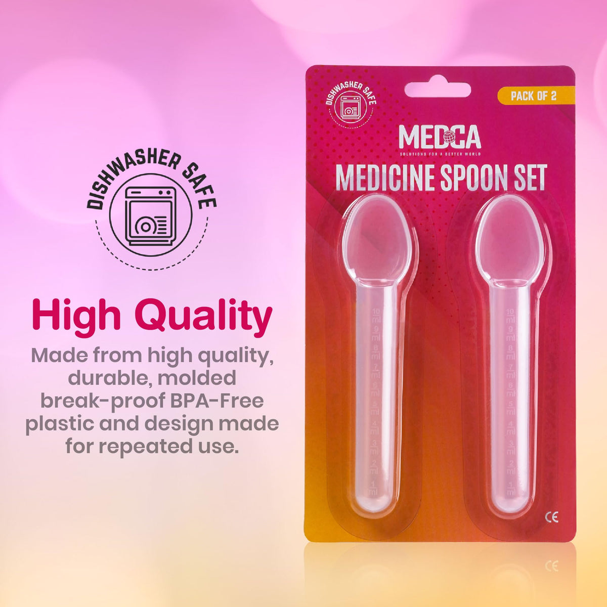 Calibrated 10 mL Medicine Spoons, 200 Pack