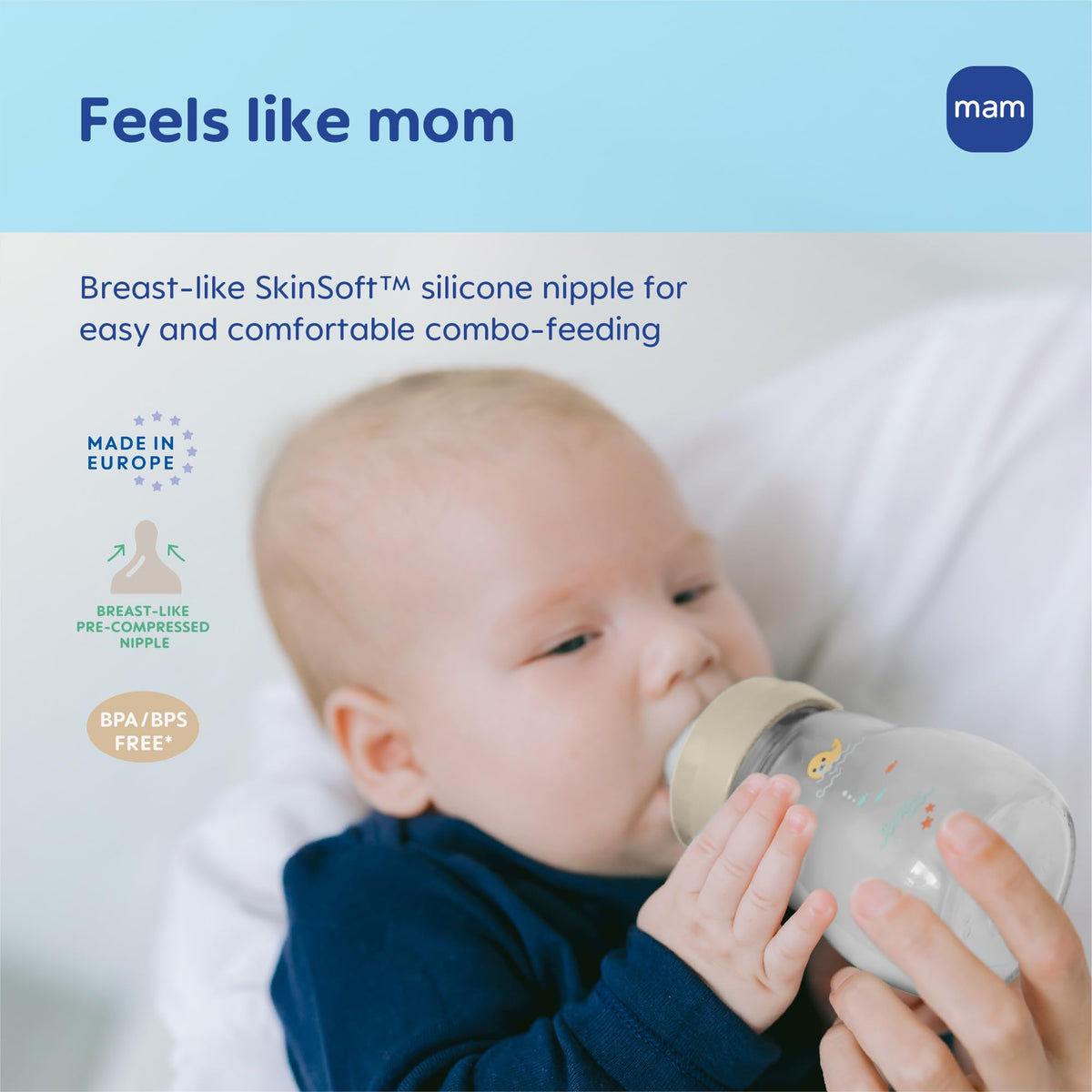 MAM Feel Good Glass Baby Bottles