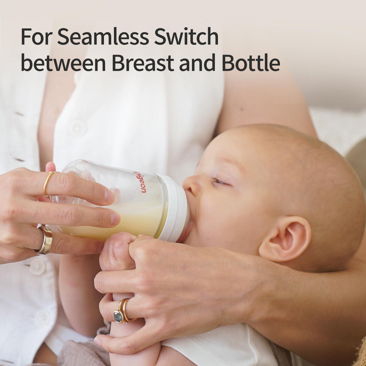 Pigeon Silicone Bottle Nipples with Latch Line