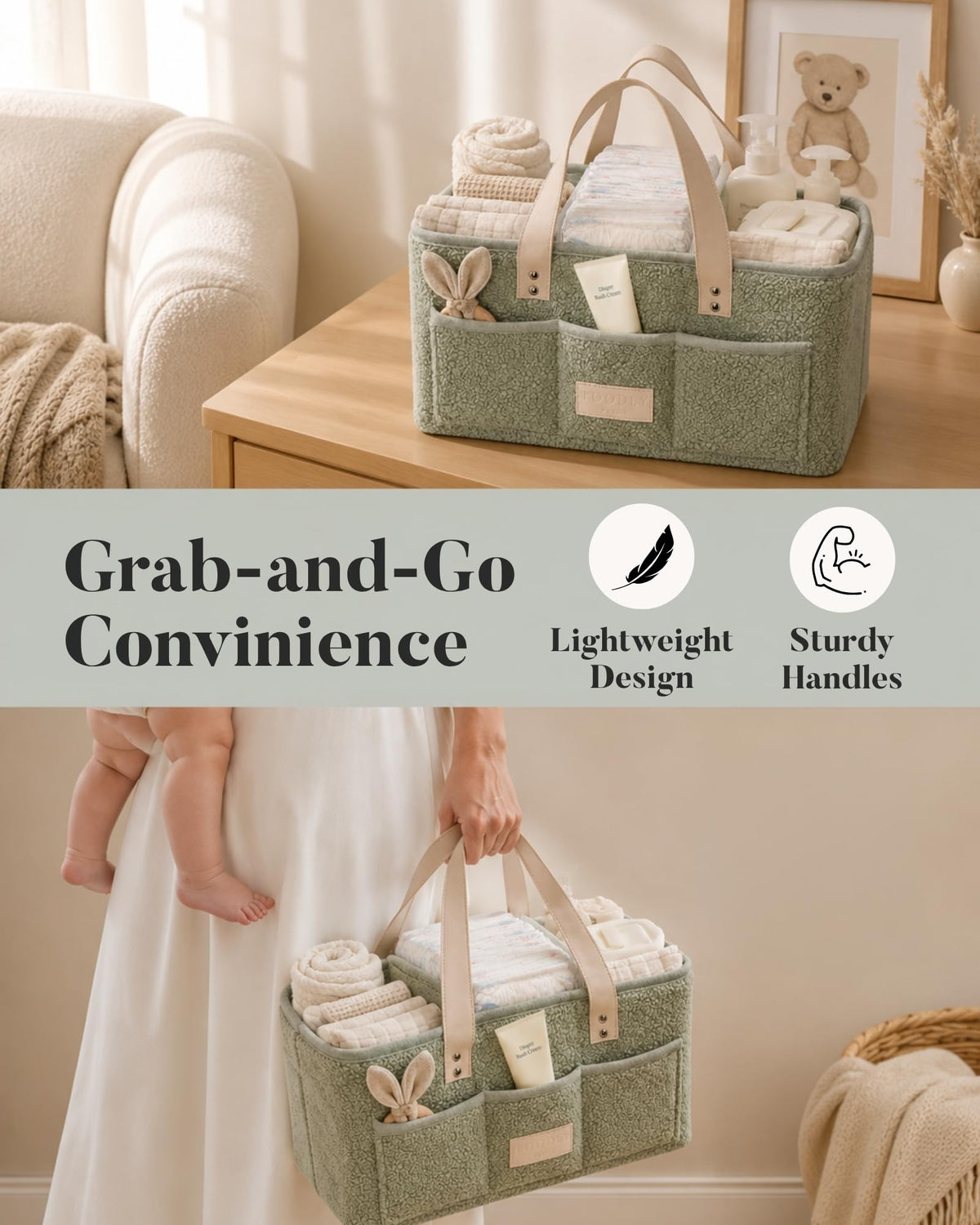 Toodly Diaper Caddy with Changing Pad