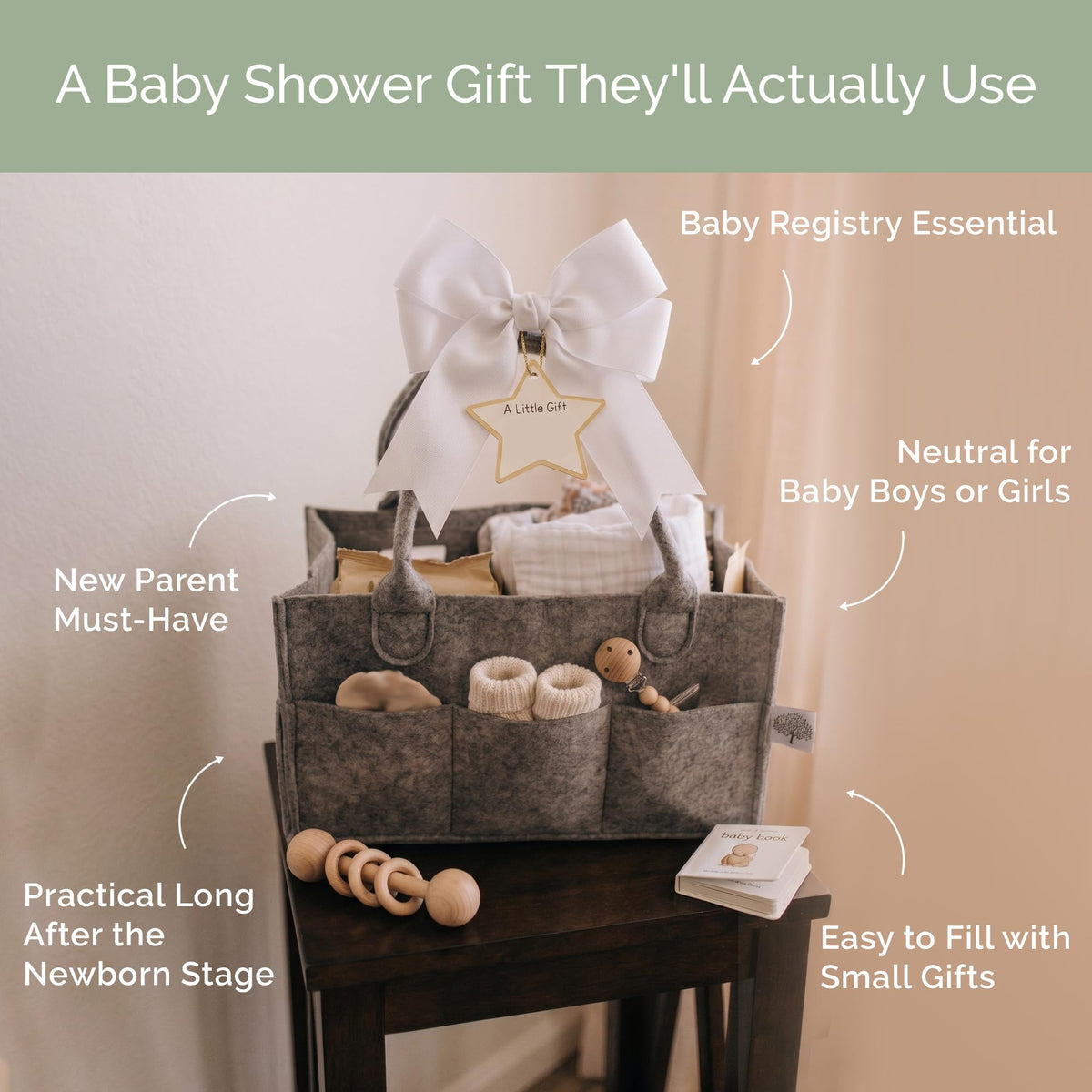 Parker Baby Felt Diaper Caddy