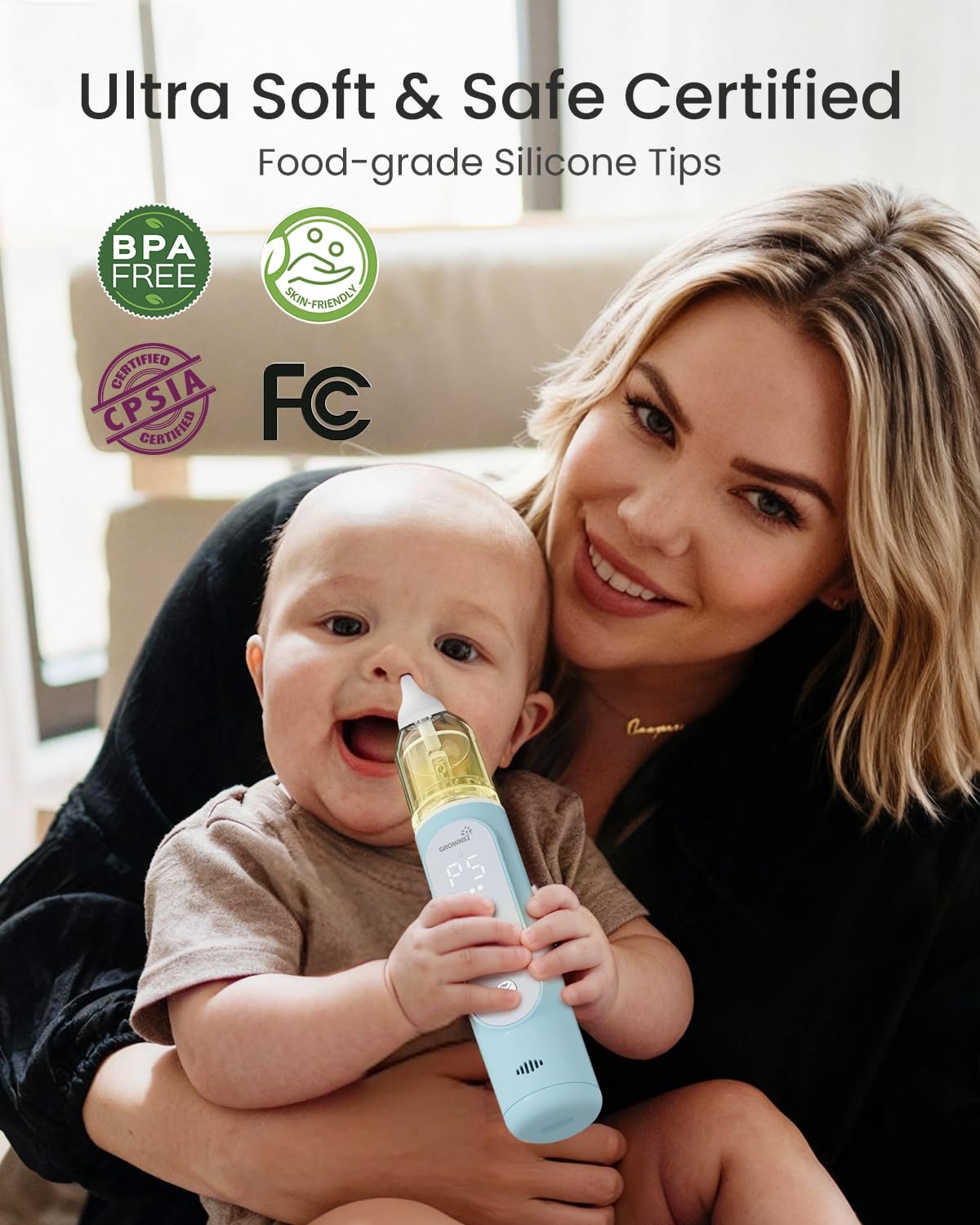 Grownsy Waterproof Electric Nasal Aspirator