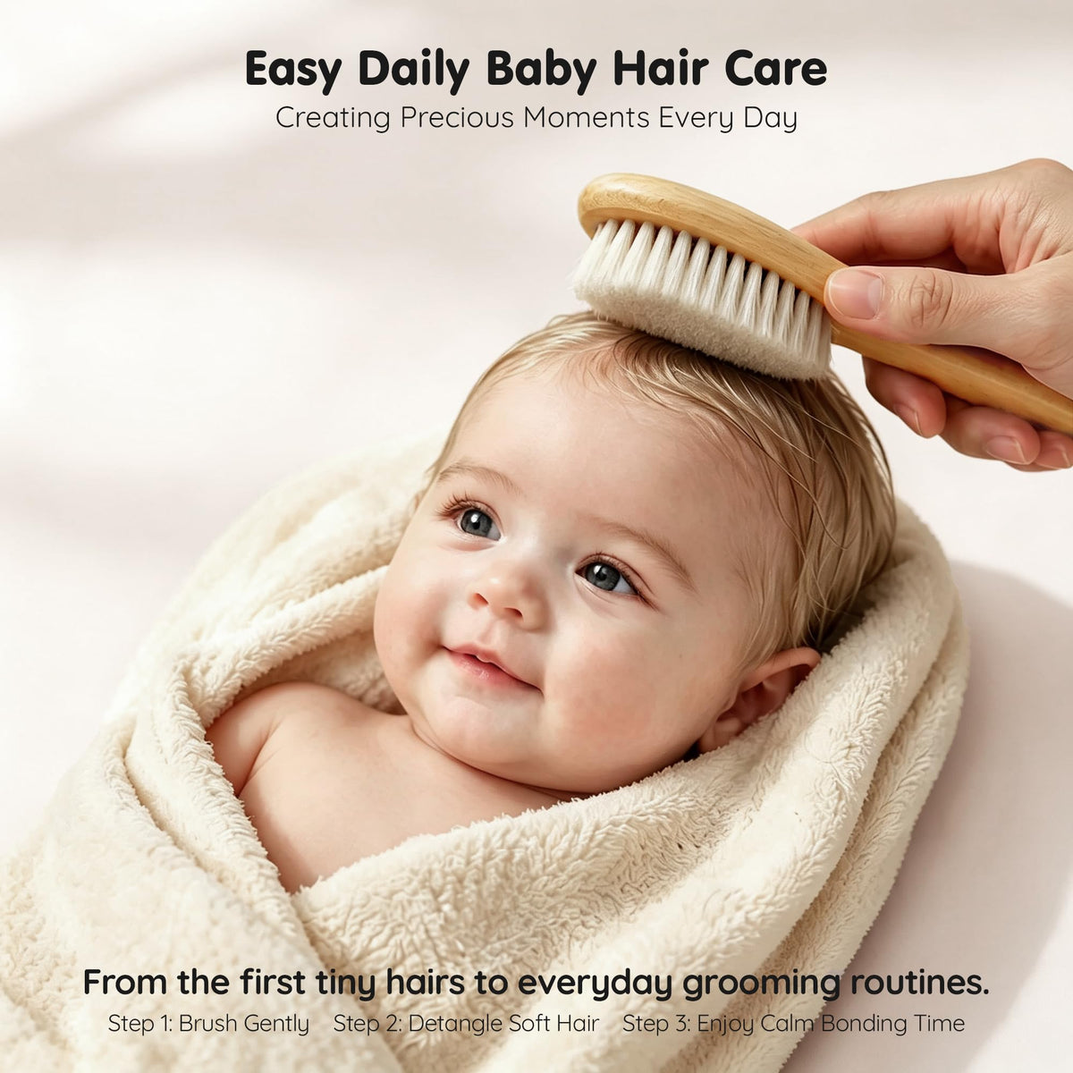 CATOSE 4-Piece Baby Brush and Comb Set