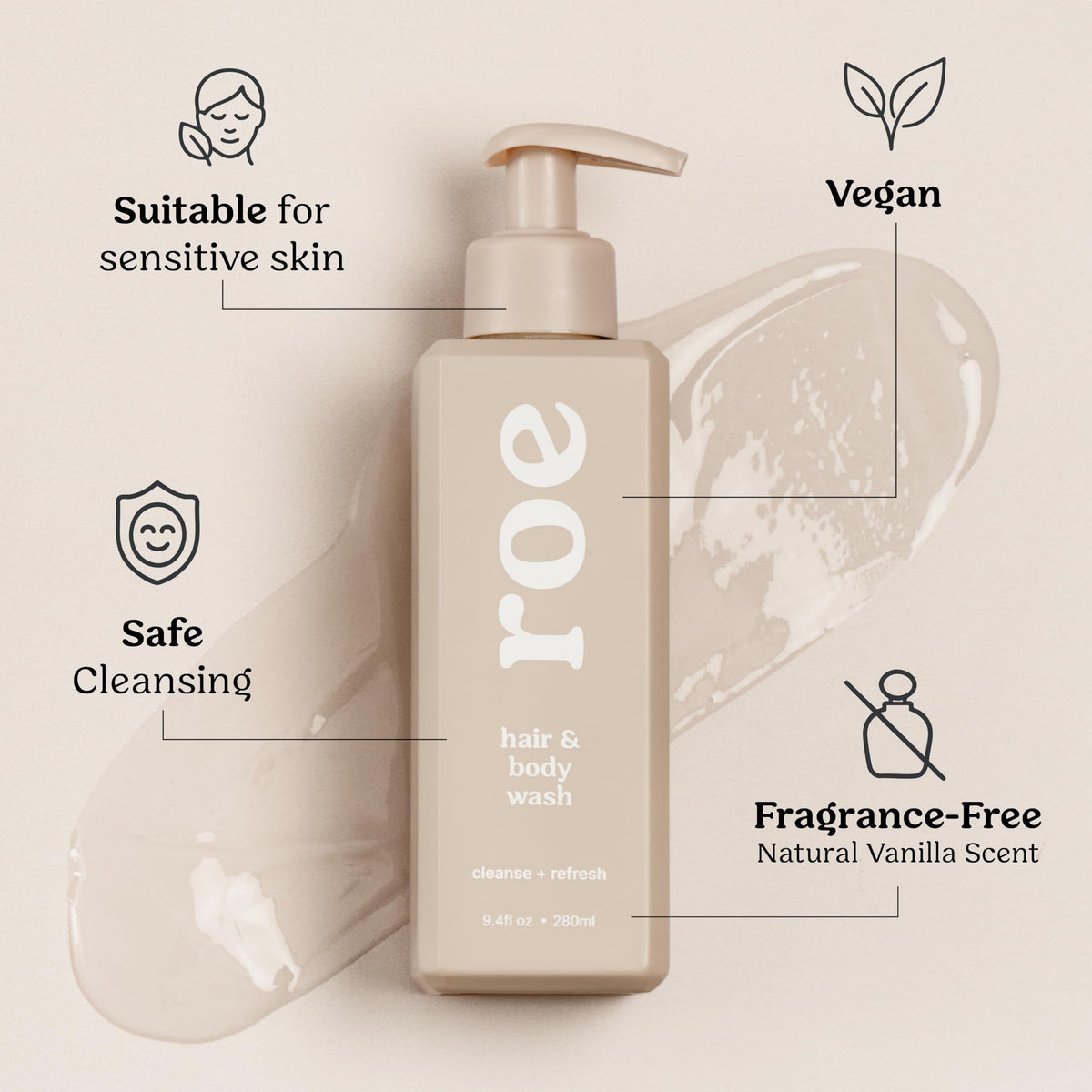Roe Wellness Baby Body Wash and Shampoo