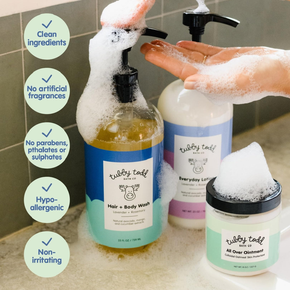 Tubby Todd 3-Step Baby Bath and Skincare Set