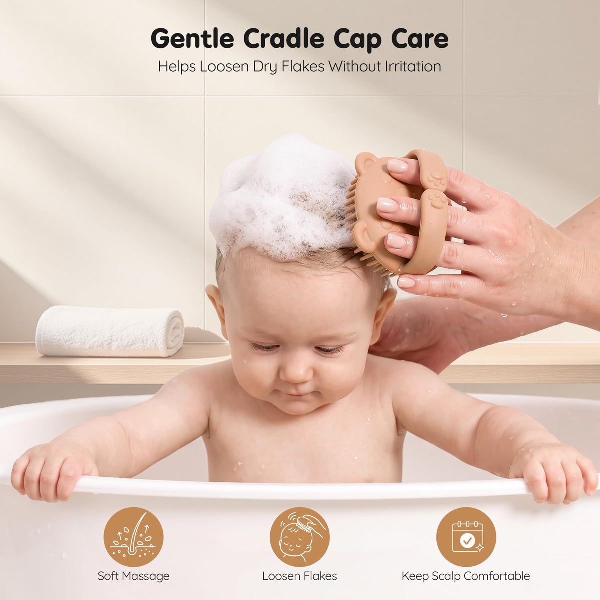 CATOSE 4-Piece Baby Brush and Comb Set