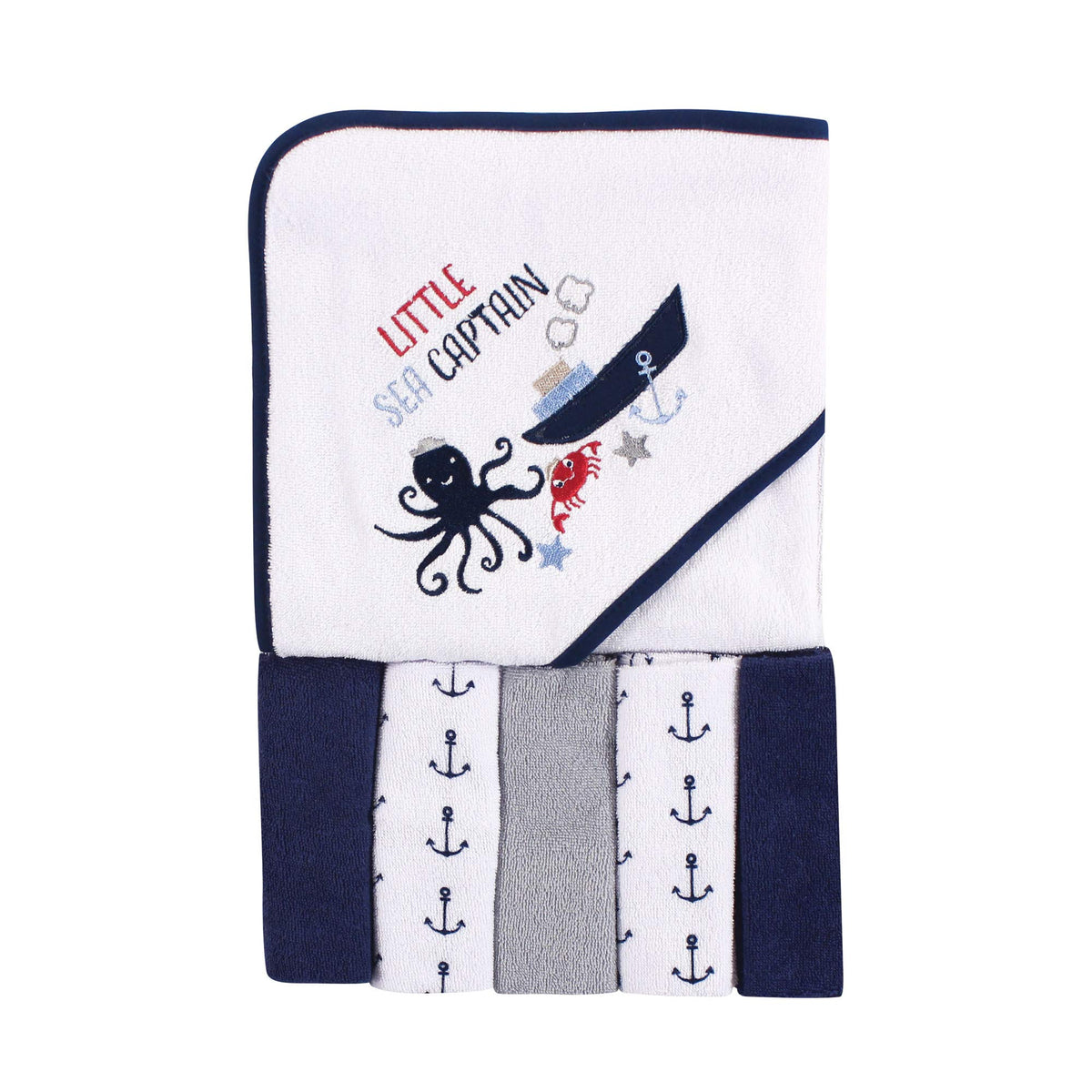Luvable Friends Hooded Towel and Washcloth Set