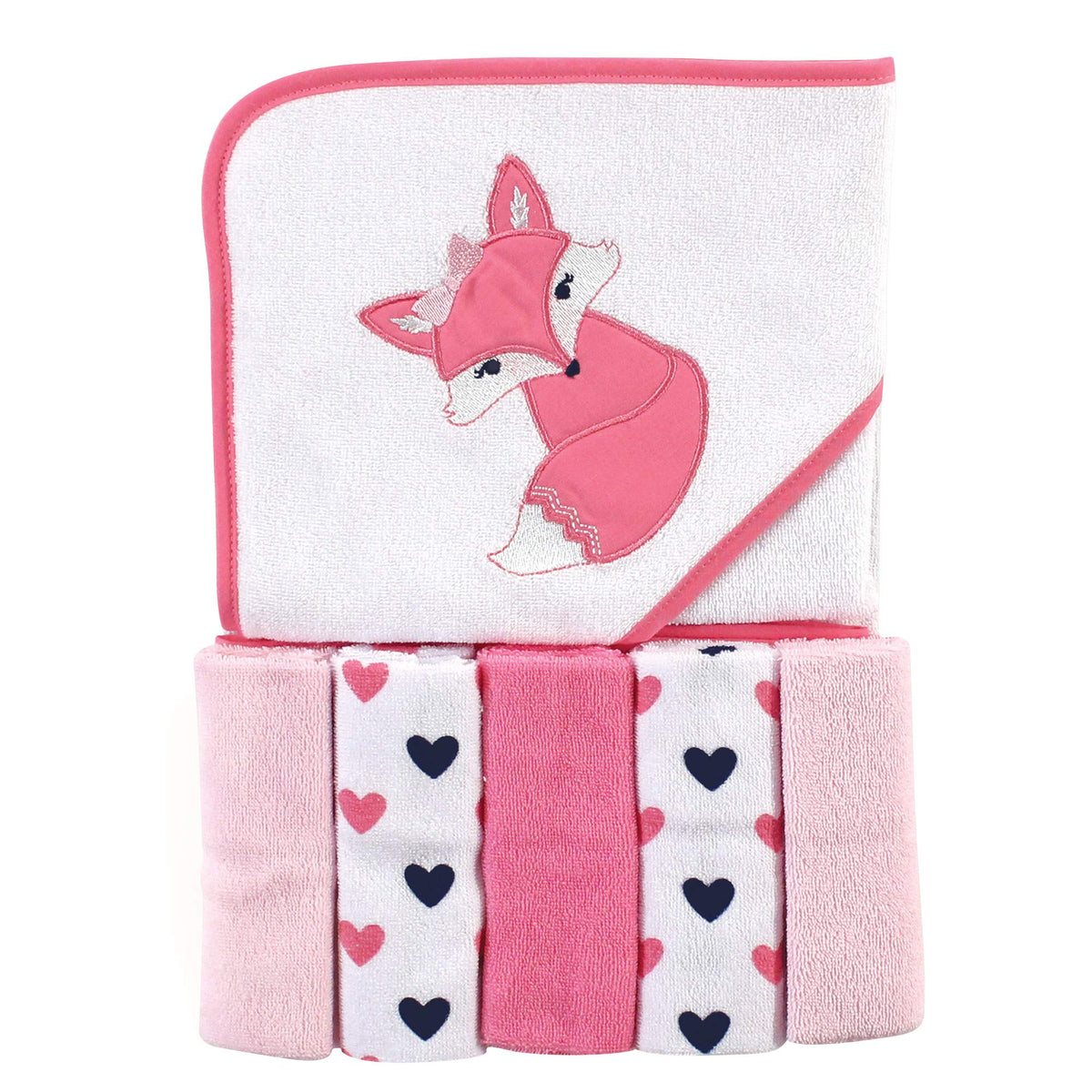 Luvable Friends Hooded Towel and Washcloth Set