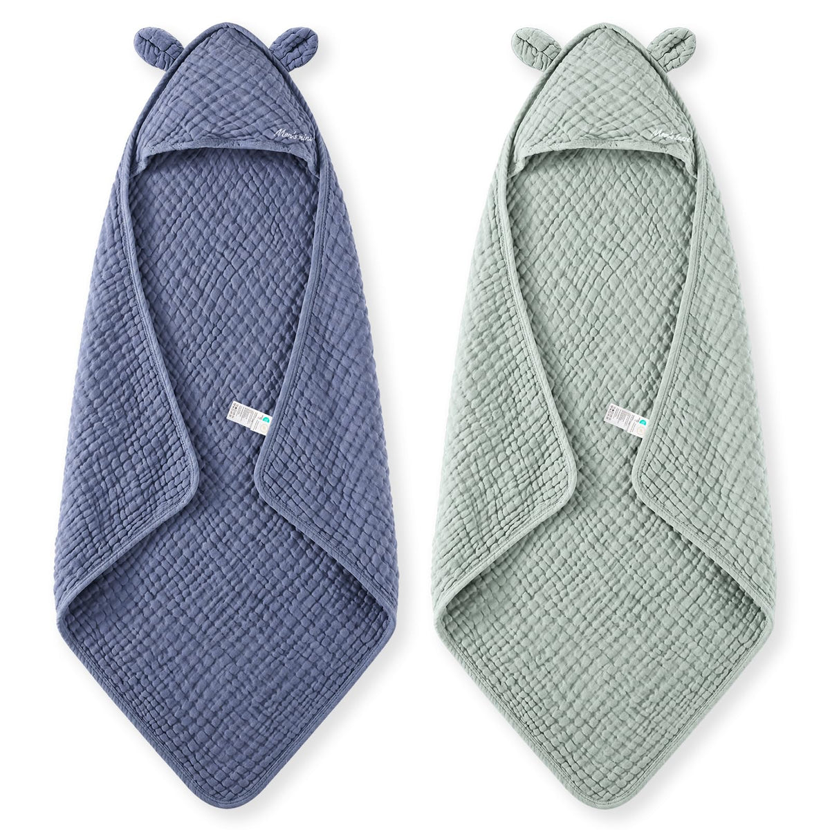Momcozy Cotton Muslin Hooded Baby Towels