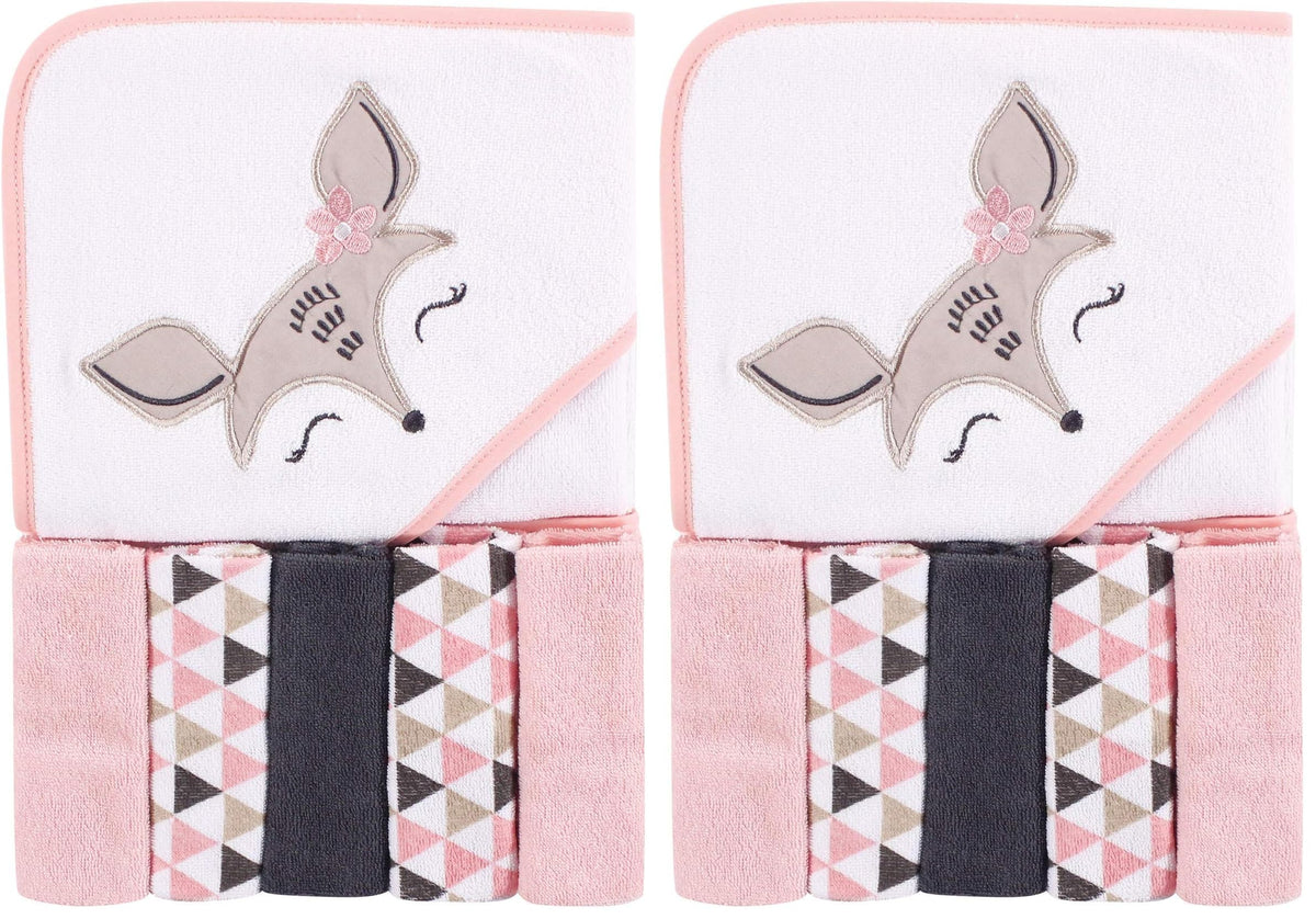 Luvable Friends Hooded Towel and Washcloth Set
