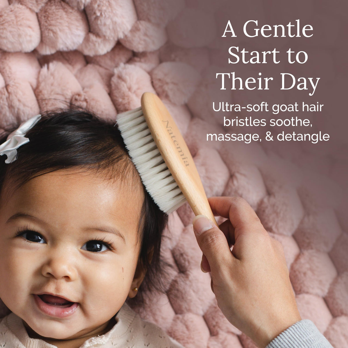 Natemia Wooden Baby Hair Brush Range