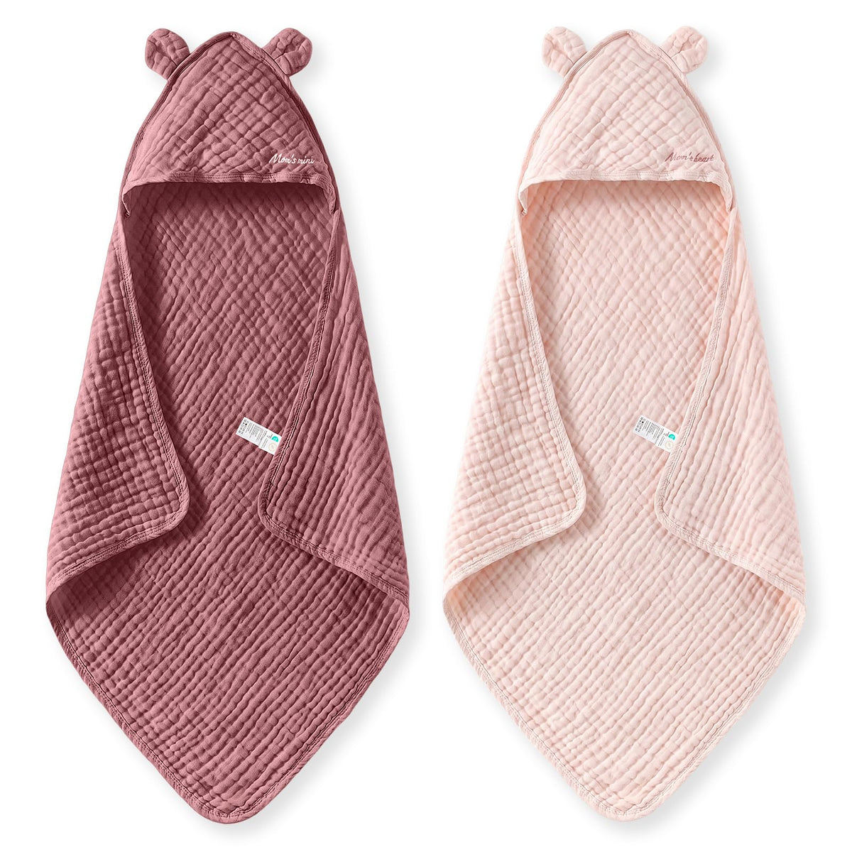 Momcozy Cotton Muslin Hooded Baby Towels