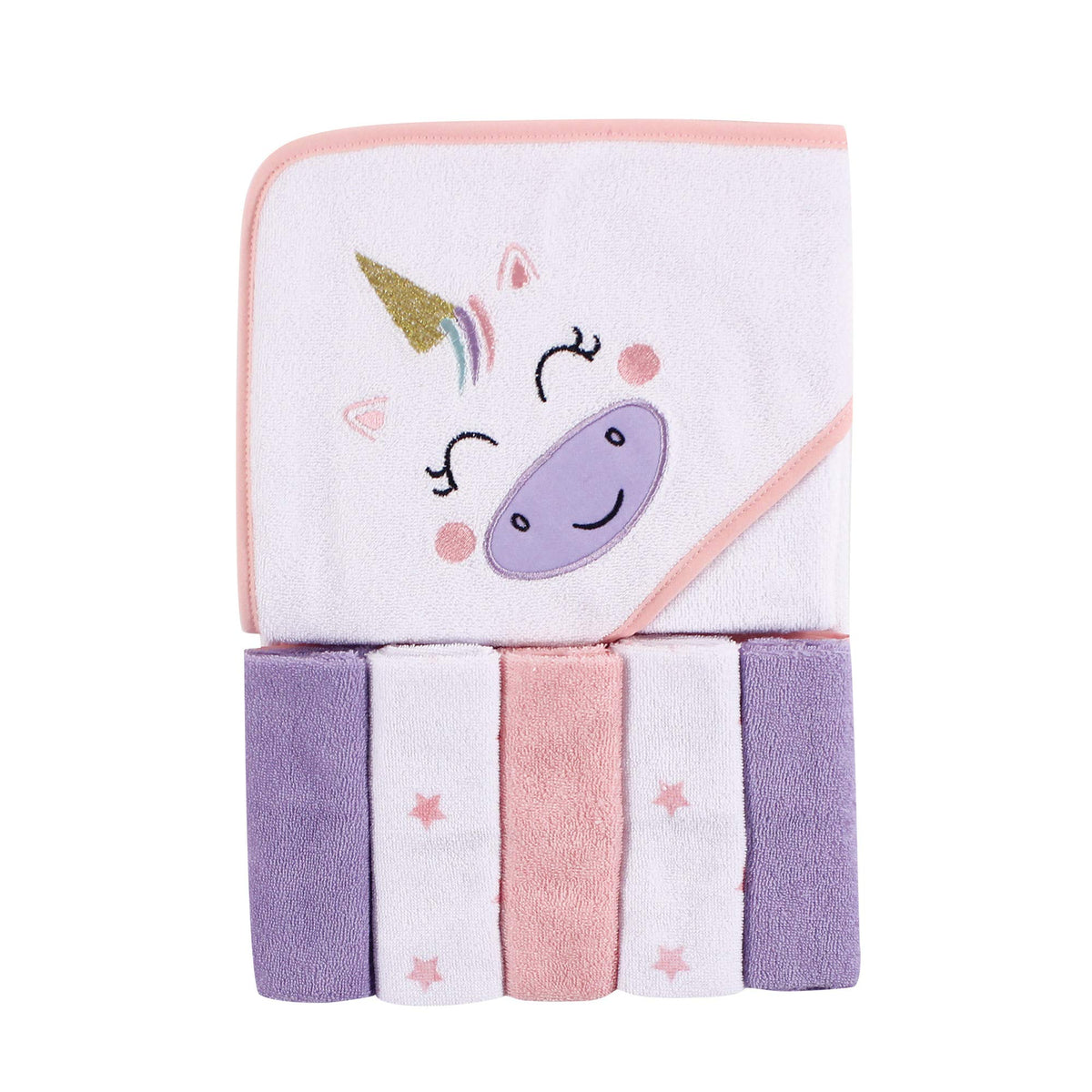 Luvable Friends Hooded Towel and Washcloth Set