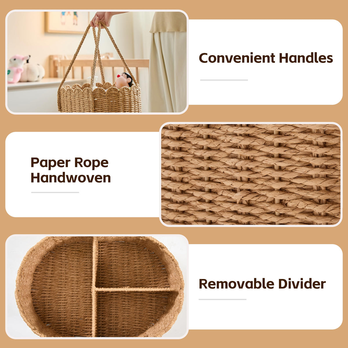 Wicker Diaper Caddy