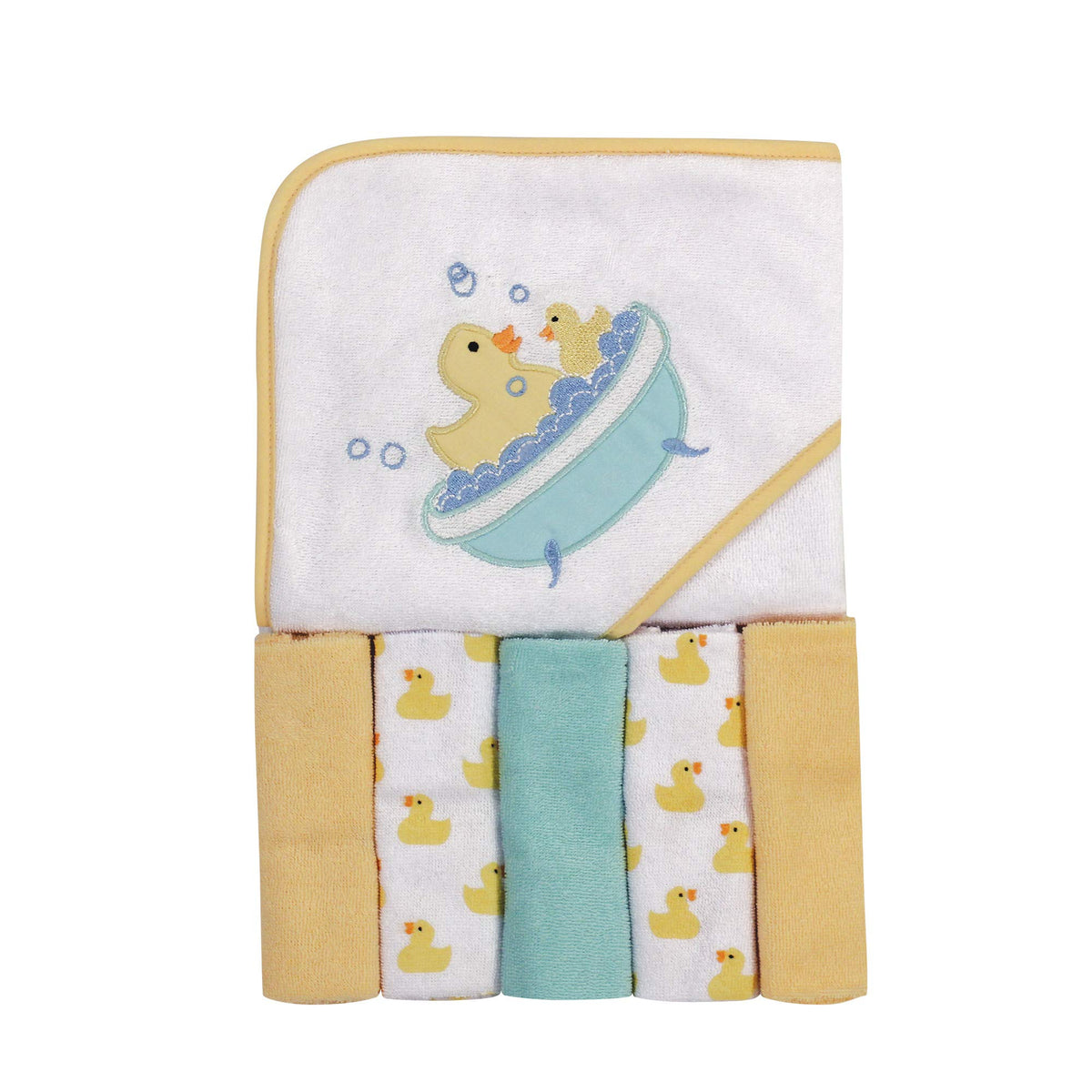Luvable Friends Hooded Towel and Washcloth Set