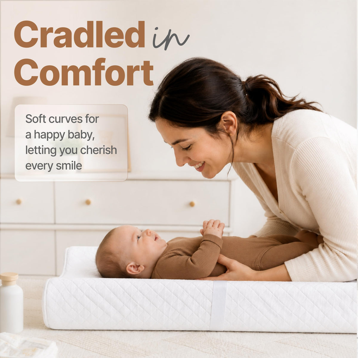 Contoured Waterproof Baby Changing Pad