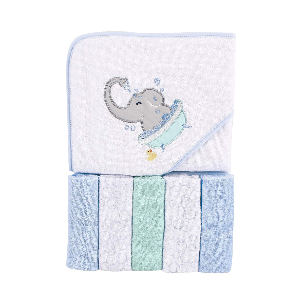 Luvable Friends Hooded Towel and Washcloth Set