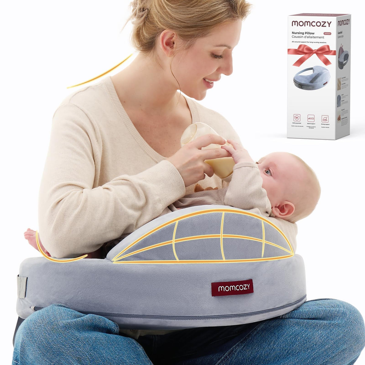 Momcozy Memory Foam Nursing Pillow