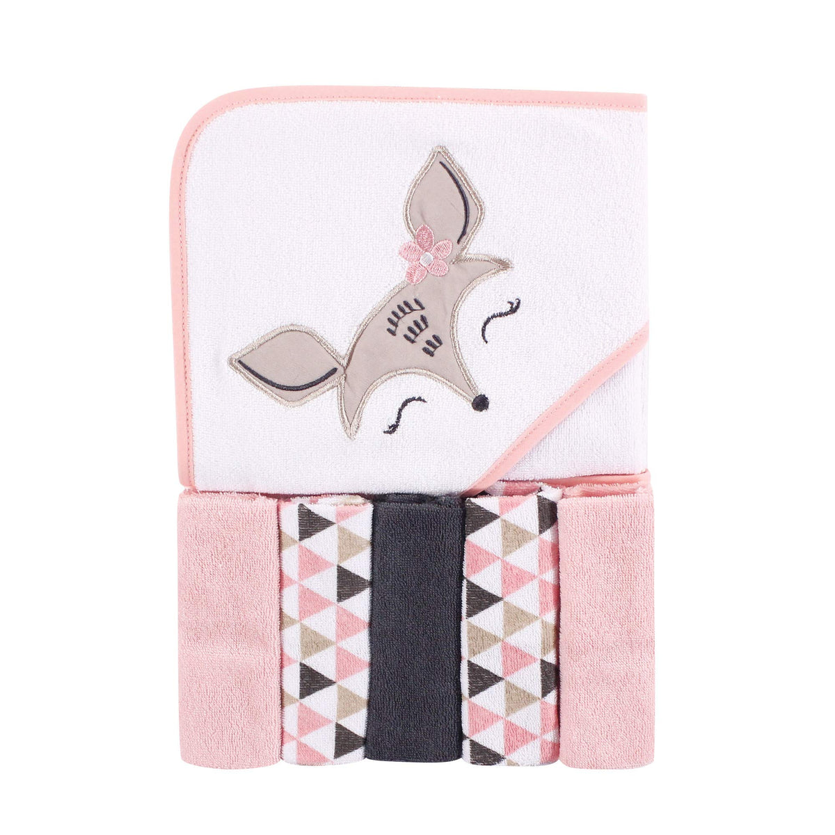 Luvable Friends Hooded Towel and Washcloth Set