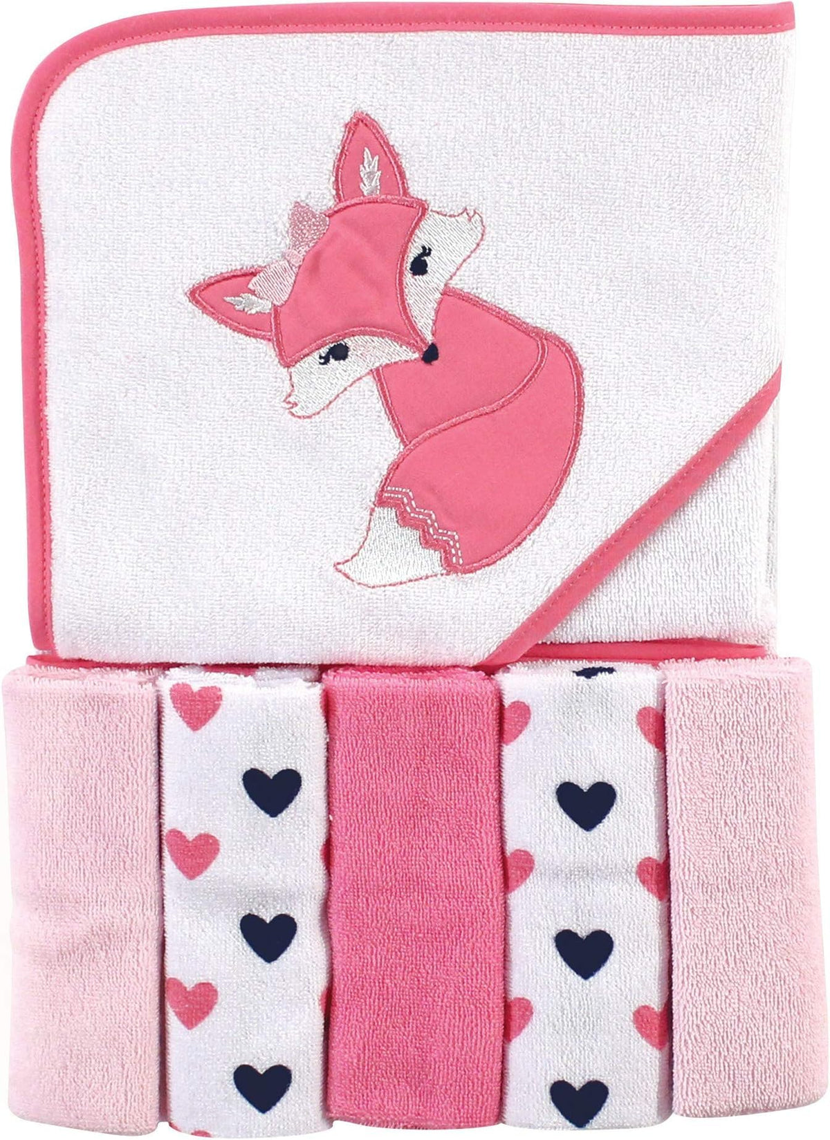 Luvable Friends Hooded Towel and Washcloth Set