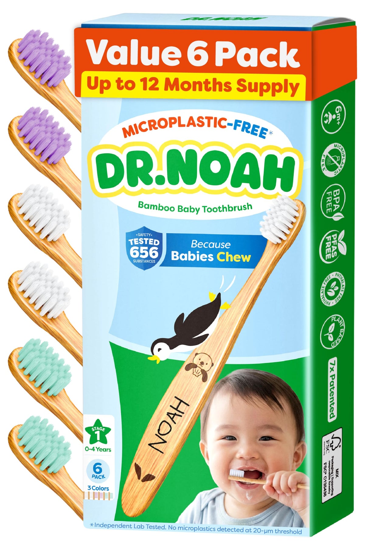 Dr. Noah Bamboo Baby Toothbrush