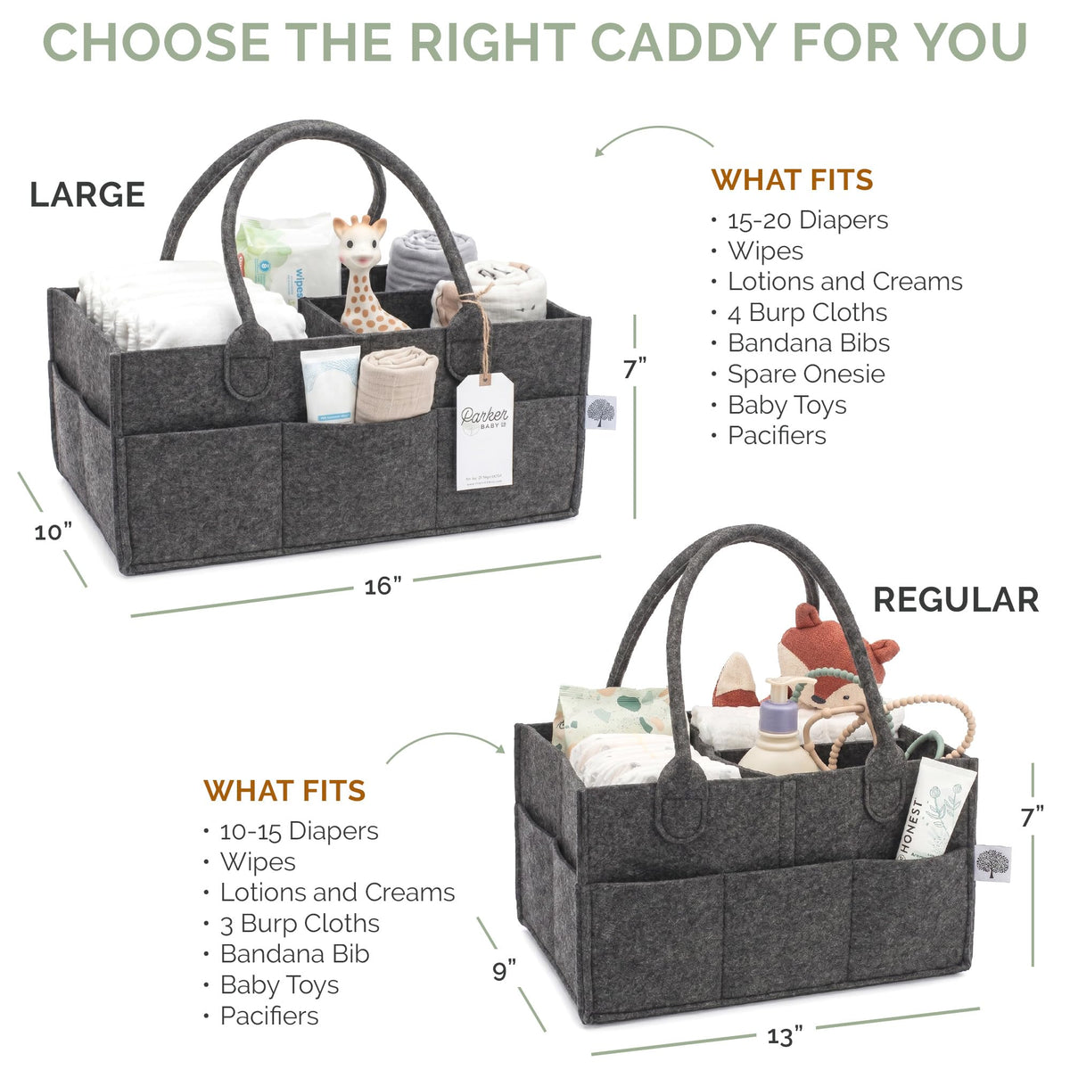 Parker Baby Felt Diaper Caddy
