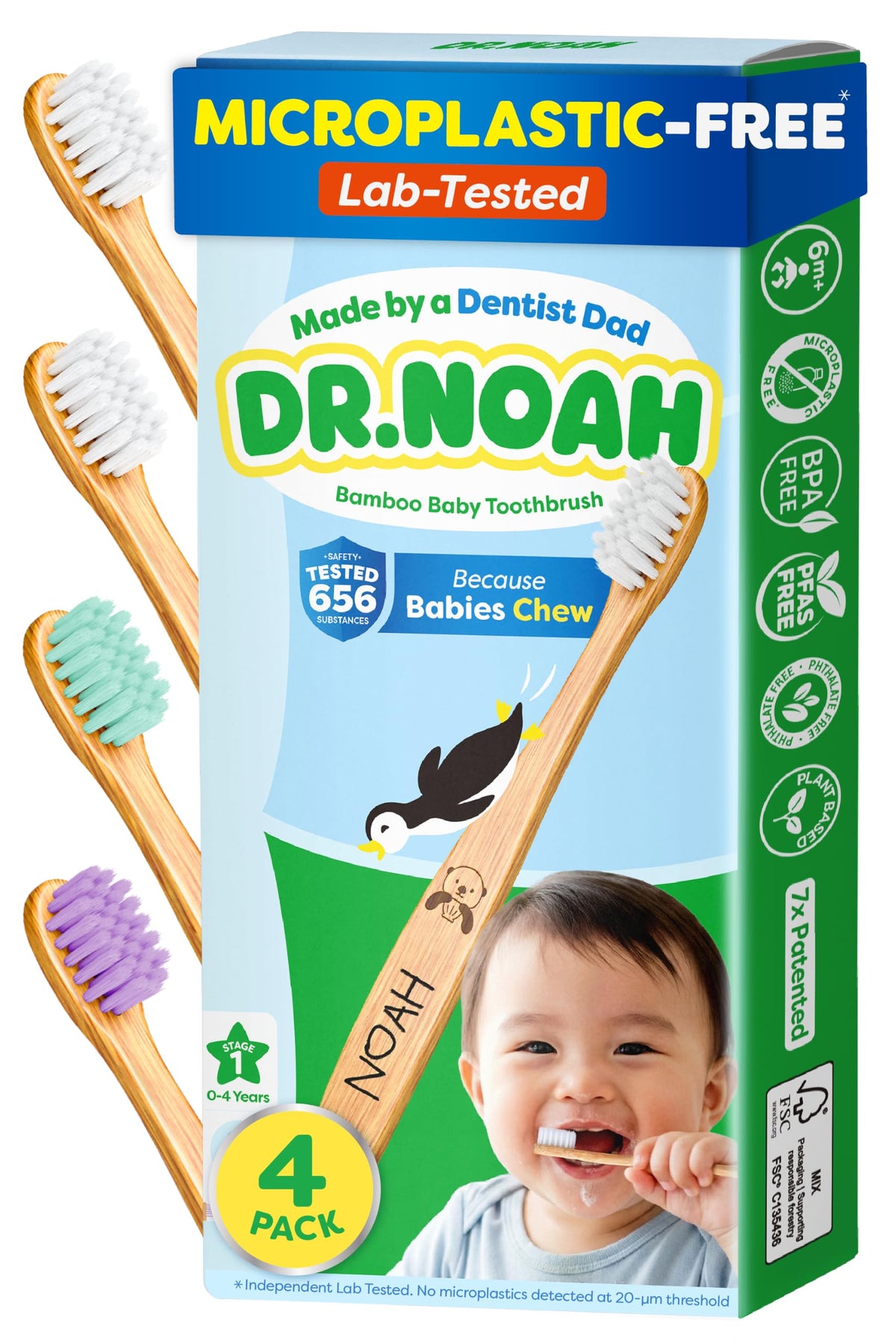 Dr. Noah Bamboo Baby Toothbrush