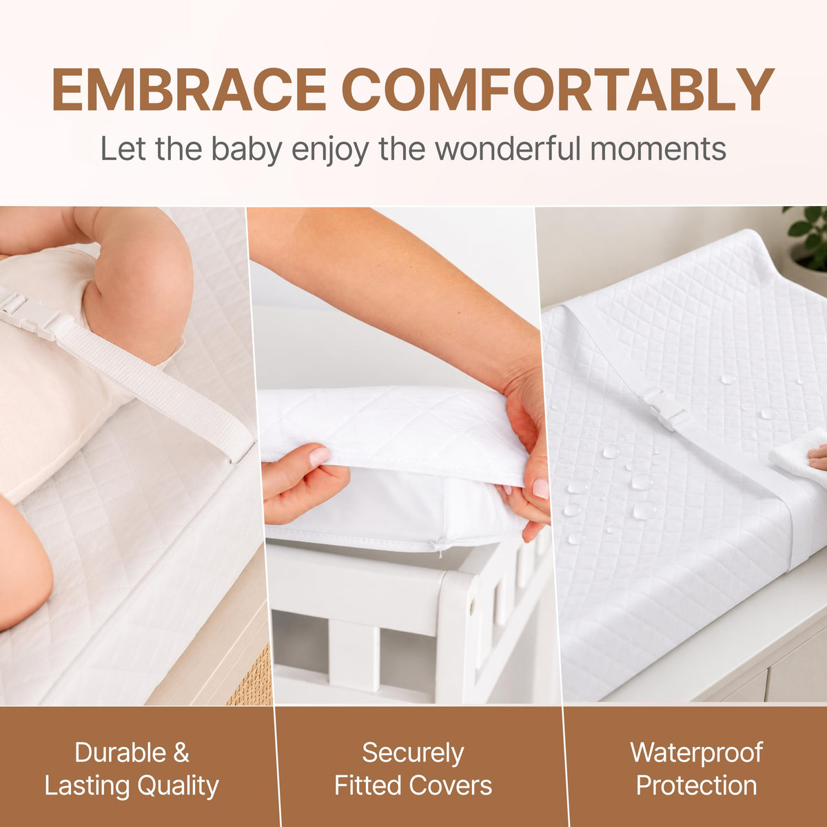 Contoured Waterproof Baby Changing Pad
