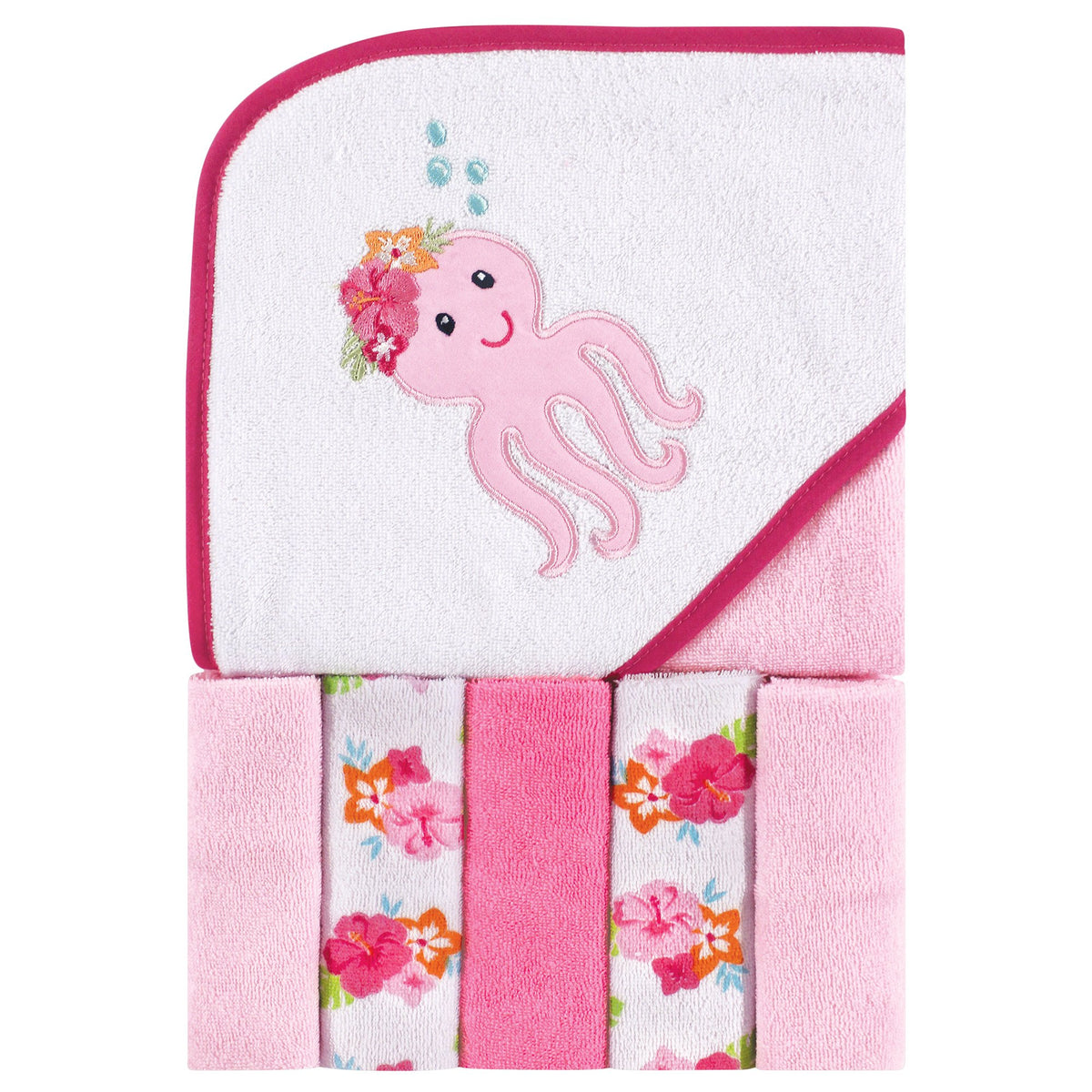 Luvable Friends Hooded Towel and Washcloth Set