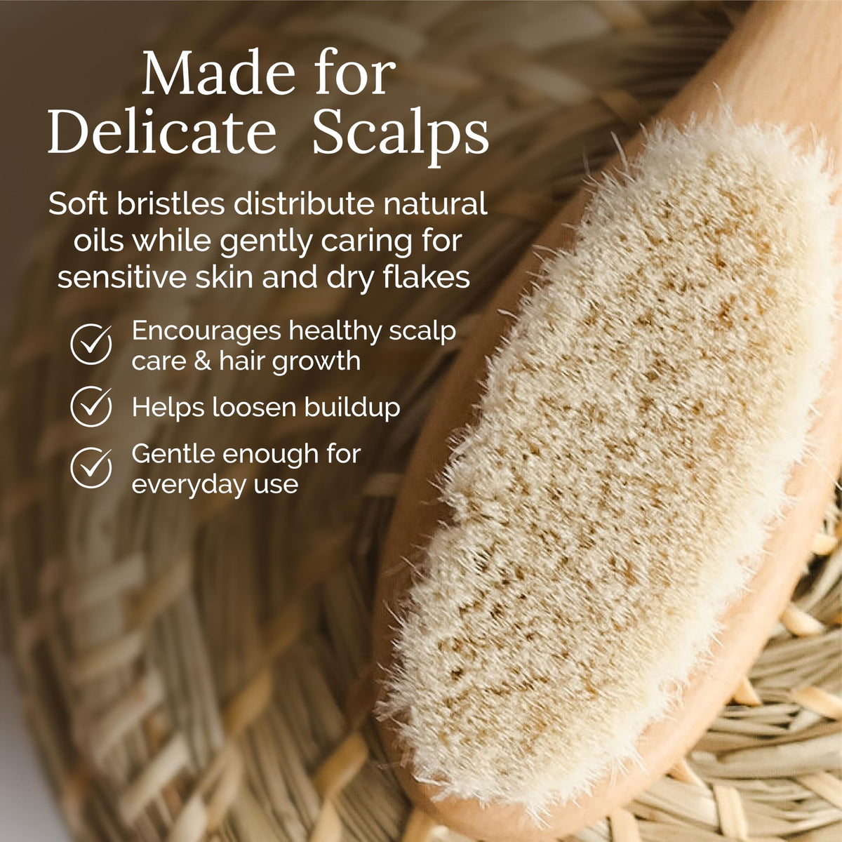 Natemia Wooden Baby Hair Brush Range