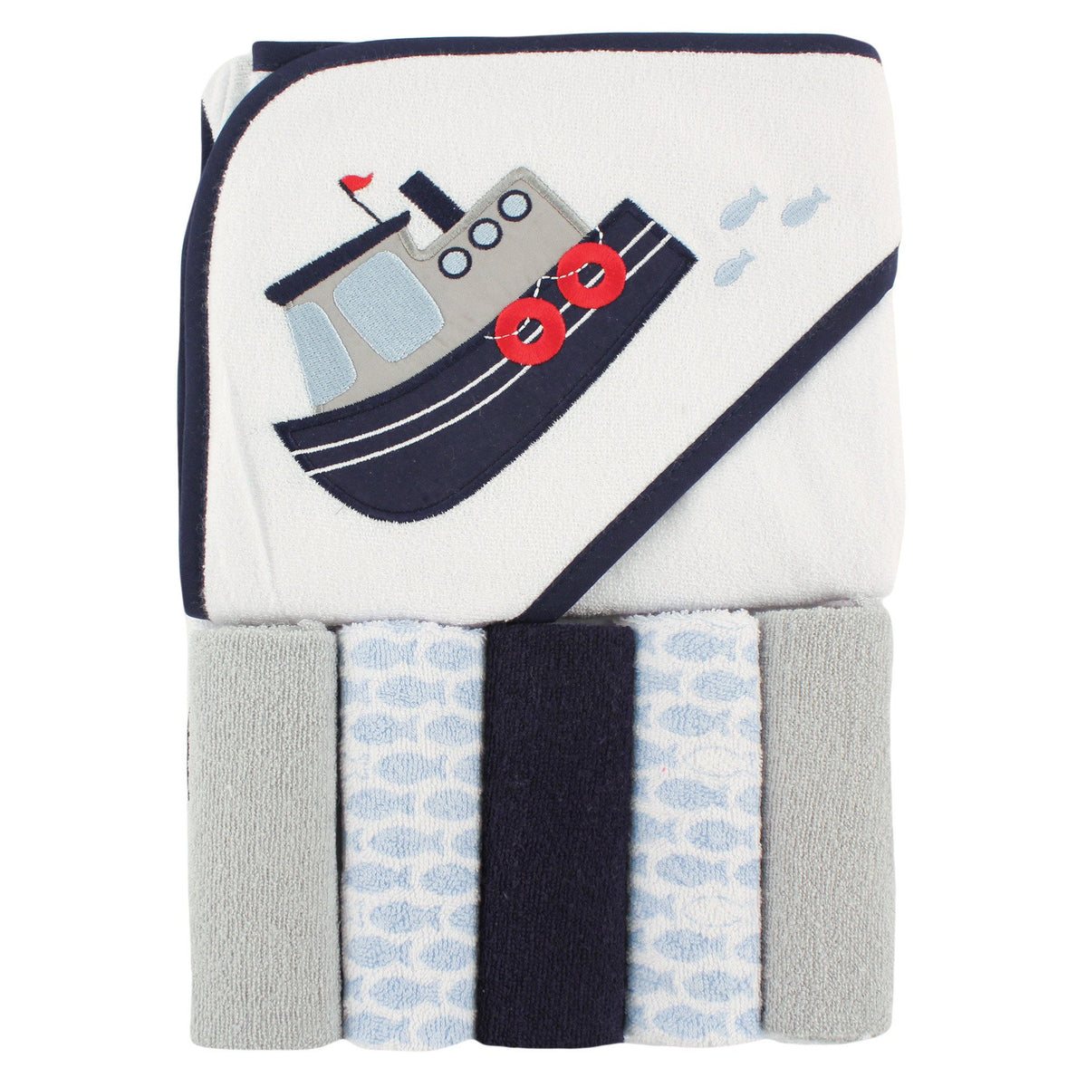 Luvable Friends Hooded Towel and Washcloth Set