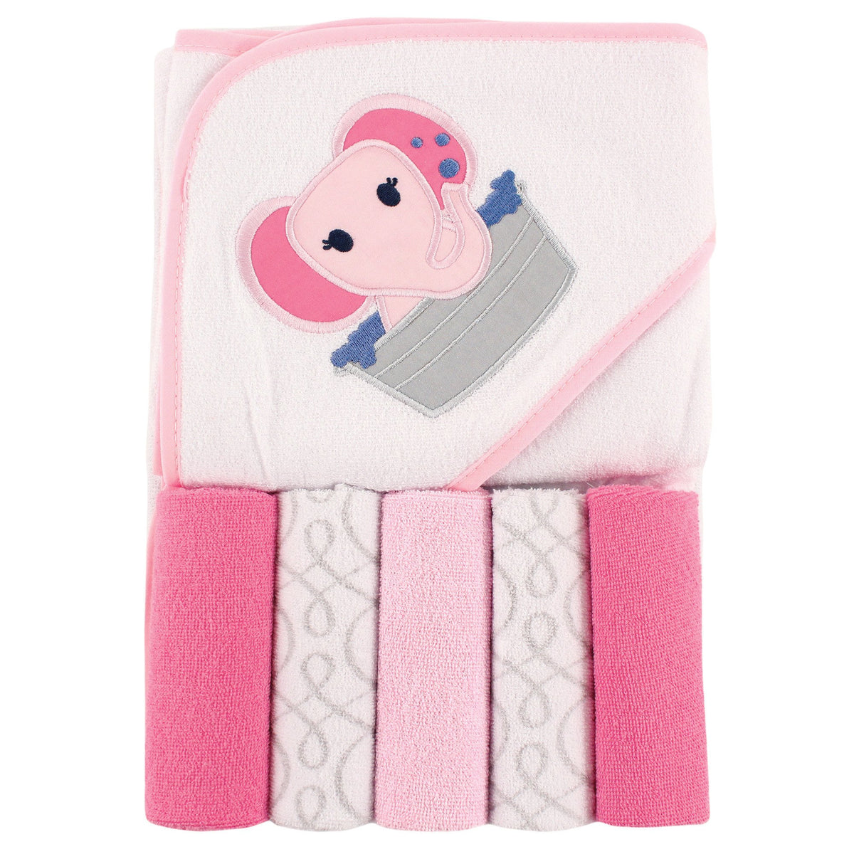 Luvable Friends Hooded Towel and Washcloth Set