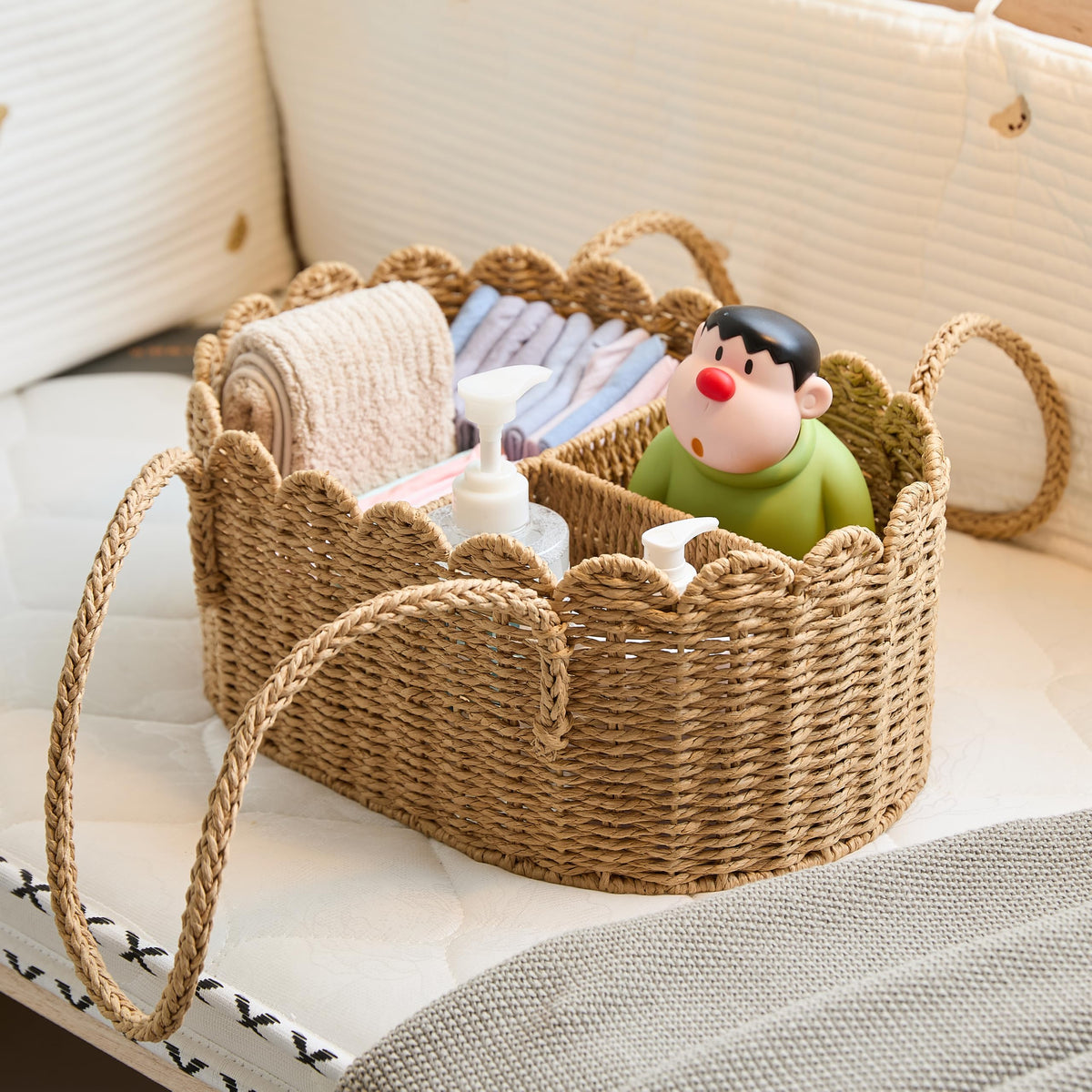 Wicker Diaper Caddy