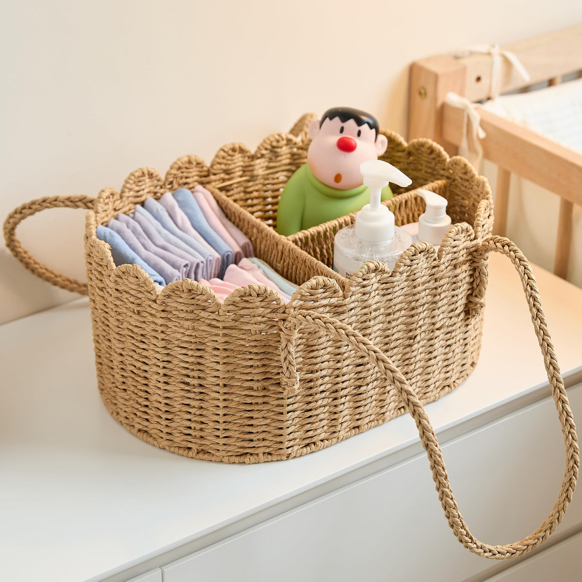 Wicker Diaper Caddy